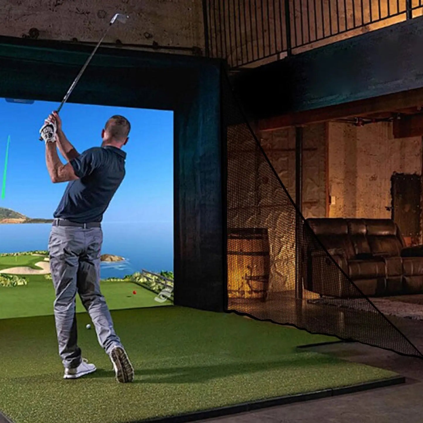 Heavy-Duty Golf Hitting Net 7x7ft - Professional Practice Net