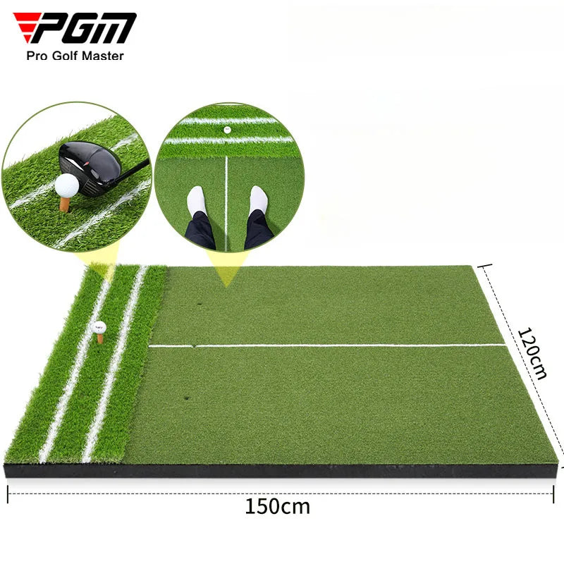 PGM Golf Strike Mat 1.2x1.5m - Alignment Guide Swing Pad